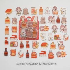 Accessories Kawaii Daily Life With A Bear Stickers Set