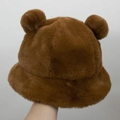 Apparel Kawaii Faux Fur Bear Bucket Hat
