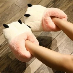 Apparel Kawaii Fluffy Paw Slippers
