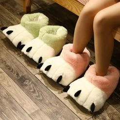 Apparel Kawaii Fluffy Paw Slippers