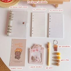 Accessories Stationery Kawaii Animals Daily Journal Set