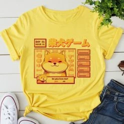 Apparel Kawaii Gamer Shiba Inu Women's Tee Tops 17 Apparel Kawaii Gamer Shiba Inu Women's Tee Tops