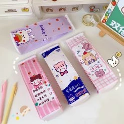 Accessories Kawaii Girl And Friends Milk Carton Pencil Case Stationery