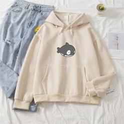 Apparel Kawaii Gray Whale Part-Cotton Hoodie