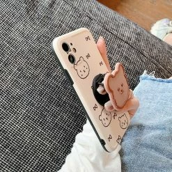 Accessories Kawaii Hearts Bear IPhone Case With Holder