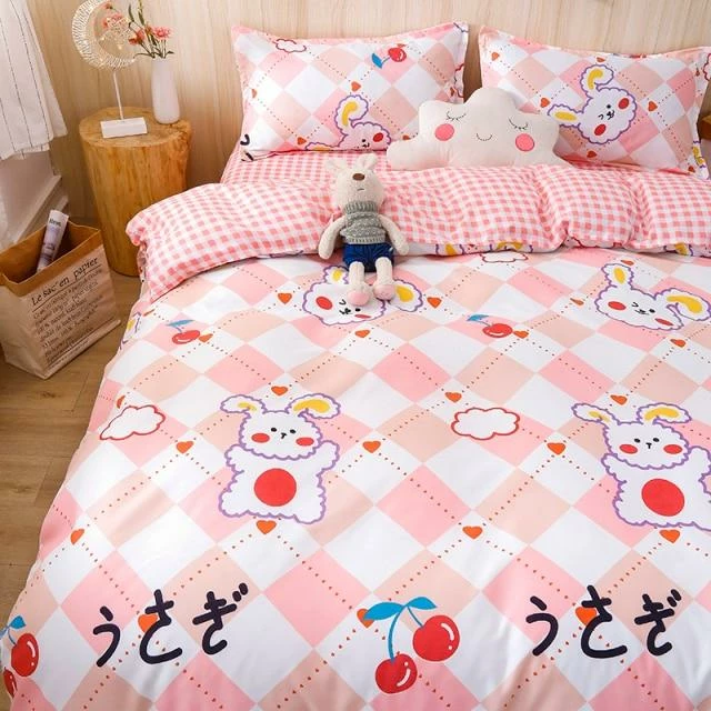 Home Decor Kawaii Japanese Cherry Bunny Bedding Set 8 Home Decor Kawaii Japanese Cherry Bunny Bedding Set