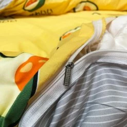 Home Decor Home & Pets Kawaii Japanese Yellow Avocado Paradise Bedding Set