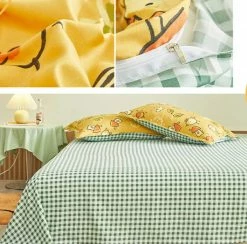 Home Decor Kawaii Little Chicks And Rhino Themed Printed Bedding Set Home & Pets