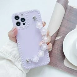 Accessories Kawaii Luxe Flower Chain IPhone Case