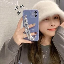 Accessories Kawaii Luxe Marble Chain IPhone Case