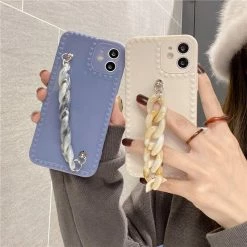 Accessories Kawaii Luxe Marble Chain IPhone Case
