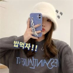 Accessories Kawaii Luxe Marble Chain IPhone Case