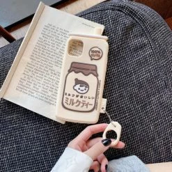 Accessories Food & Drinks Kawaii Milk Tea Zip IPhone Case