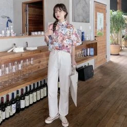 Apparel Kawaii Millions Of Cats Print Short Sleeve Shirt