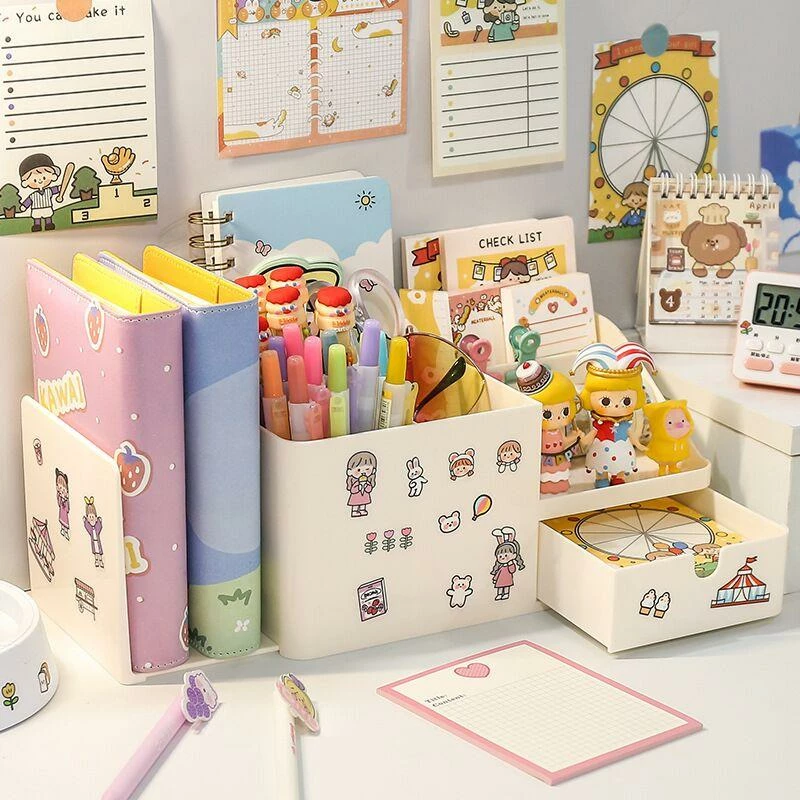 Accessories Kawaii Multifunctional Desktop Organiser Stationery 11 Accessories Kawaii Multifunctional Desktop Organiser Stationery