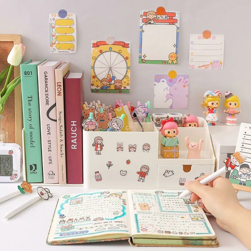 Accessories Kawaii Multifunctional Desktop Organiser Stationery 10 Accessories Kawaii Multifunctional Desktop Organiser Stationery