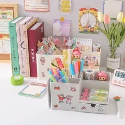 Accessories Kawaii Multifunctional Desktop Organiser Stationery 25 Accessories Kawaii Multifunctional Desktop Organiser Stationery