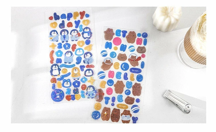 Accessories Kawaii Nature Animals Stickers Set 16 Accessories Kawaii Nature Animals Stickers Set