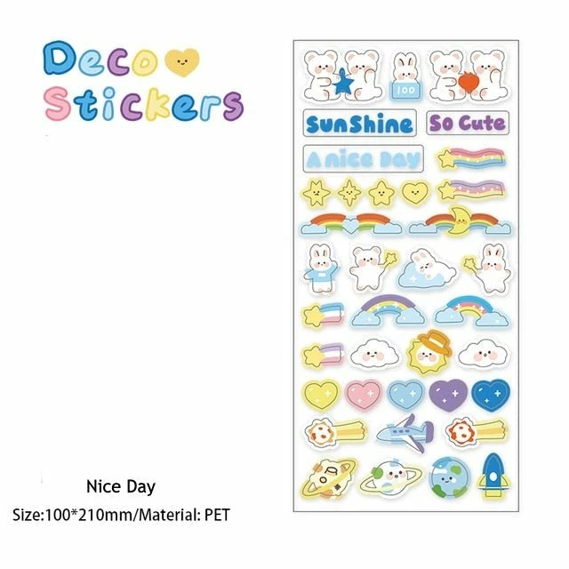 Accessories Kawaii Nature Animals Stickers Set 8 Accessories Kawaii Nature Animals Stickers Set