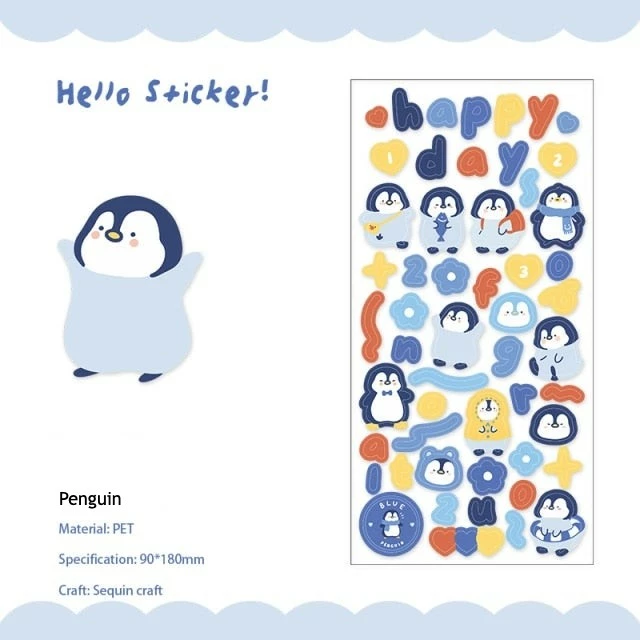 Accessories Kawaii Nature Animals Stickers Set 14 Accessories Kawaii Nature Animals Stickers Set