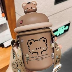 Home Decor Sea Animals Kawaii Pastel Animals Flask With Strap 23 Home Decor Sea Animals Kawaii Pastel Animals Flask With Strap