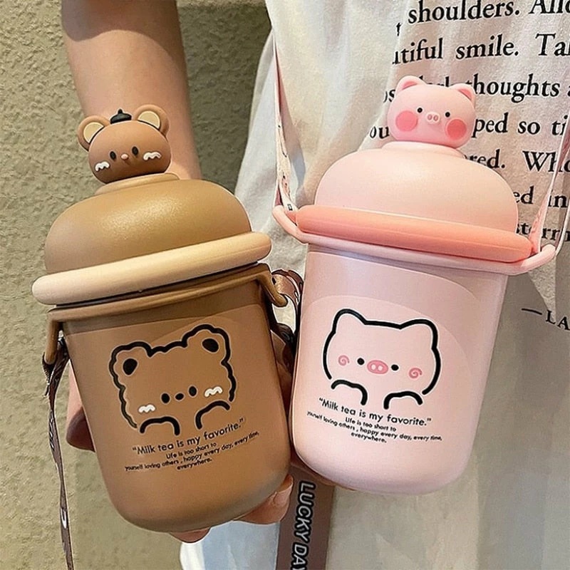 Home Decor Sea Animals Kawaii Pastel Animals Flask With Strap 12 Home Decor Sea Animals Kawaii Pastel Animals Flask With Strap