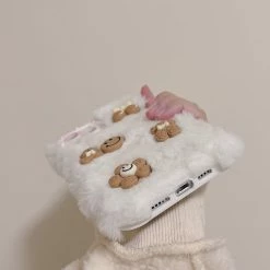 Accessories Kawaii Pastel Bear Decoden Plush IPhone Case