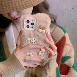 Accessories Kawaii Pastel Bear Decoden Plush IPhone Case