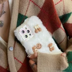 Accessories Kawaii Pastel Bear Decoden Plush IPhone Case