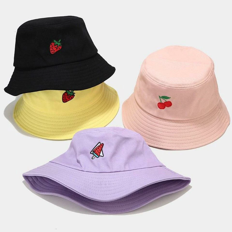 Apparel Kawaii Pastel Fruit Bucket Hat 24 Apparel Kawaii Pastel Fruit Bucket Hat