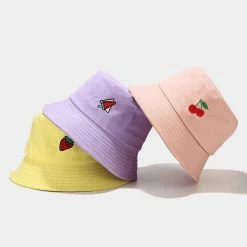 Apparel Kawaii Pastel Fruit Bucket Hat