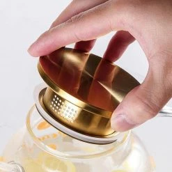 Home Decor Kawaii Peach Glass Kettle And Cups Set Home & Pets