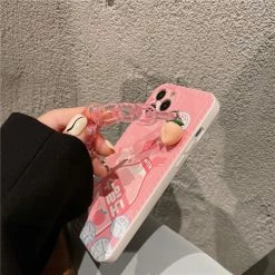 Accessories Kawaii Peach Soda Pendant Chain IPhone Case
