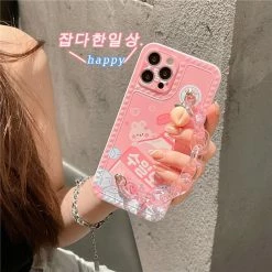 Accessories Kawaii Peach Soda Pendant Chain IPhone Case