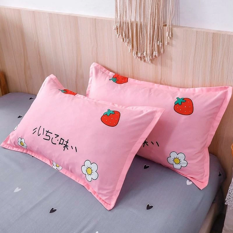 Home Decor Kawaii Pink & Grey Strawberry Pattern Bedding Set 8 Home Decor Kawaii Pink & Grey Strawberry Pattern Bedding Set