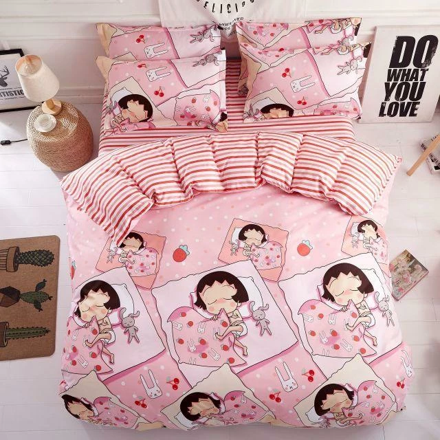 Home Decor Home & Pets Kawaii Pink Sleeping Girl Bedding Set 3 Home Decor Home & Pets Kawaii Pink Sleeping Girl Bedding Set