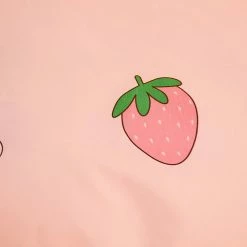 Home Decor Bedding Sets Luxury 100% Pure Cotton Kawaii Pink Strawberry Bedding Set