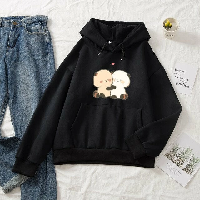 Apparel Kawaii Red Panda Couple Part-Cotton Hoodie 7 Apparel Kawaii Red Panda Couple Part-Cotton Hoodie