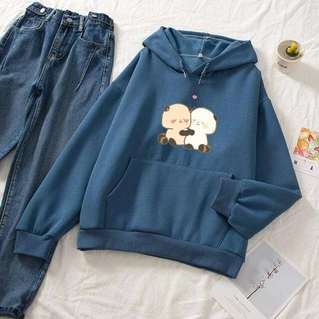 Apparel Kawaii Red Panda Couple Part-Cotton Hoodie 14 Apparel Kawaii Red Panda Couple Part-Cotton Hoodie