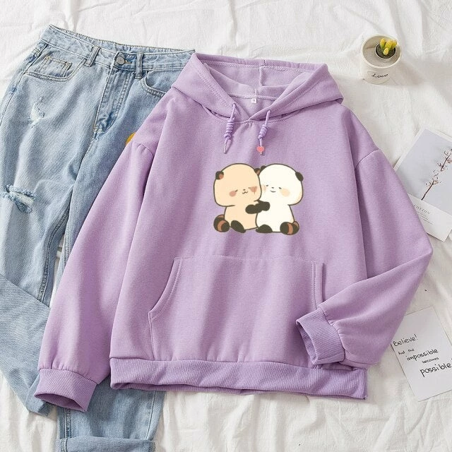 Apparel Kawaii Red Panda Couple Part-Cotton Hoodie 4 Apparel Kawaii Red Panda Couple Part-Cotton Hoodie