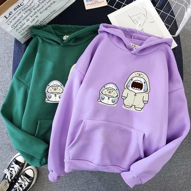 Apparel Kawaii Shark & Seal Hoodie 5 Apparel Kawaii Shark & Seal Hoodie