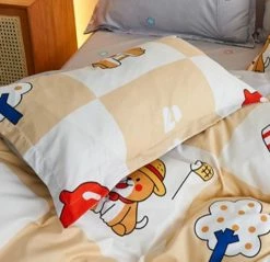 Home Decor Home & Pets Kawaii Shiba & Flowers Design Bedding Set