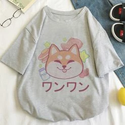 Apparel Kawaii Shiba Inu Face Women's Tee Tops