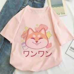 Apparel Kawaii Shiba Inu Face Women's Tee Tops