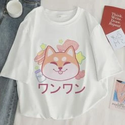 Apparel Kawaii Shiba Inu Face Women's Tee Tops