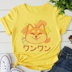 Apparel Kawaii Shiba Inu Face Women's Tee Tops