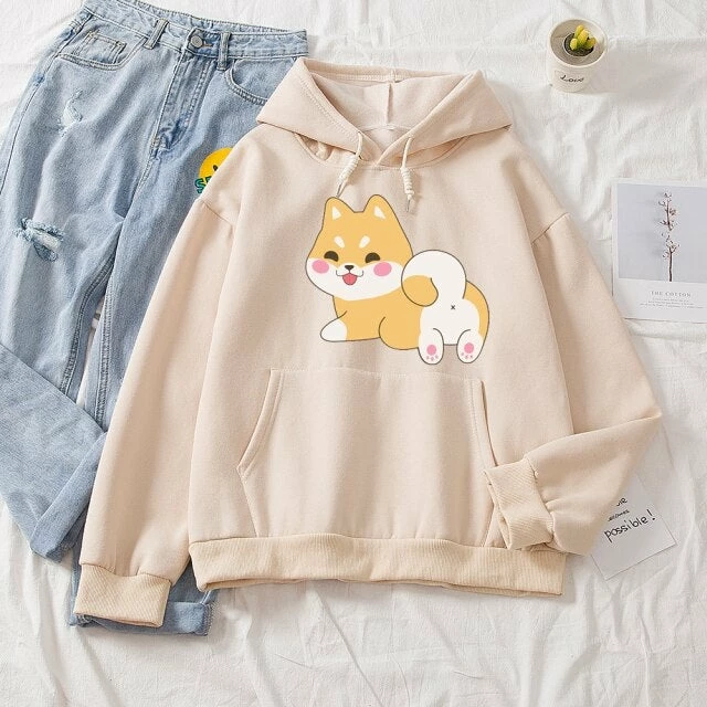 Apparel Kawaii Shiba Part-Cotton Hoodie 4 Apparel Kawaii Shiba Part-Cotton Hoodie