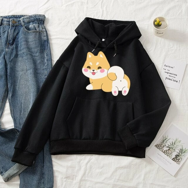 Apparel Kawaii Shiba Part-Cotton Hoodie 6 Apparel Kawaii Shiba Part-Cotton Hoodie