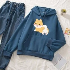 Apparel Kawaii Shiba Part-Cotton Hoodie 30 Apparel Kawaii Shiba Part-Cotton Hoodie