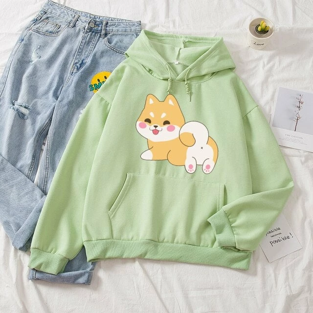 Apparel Kawaii Shiba Part-Cotton Hoodie 12 Apparel Kawaii Shiba Part-Cotton Hoodie